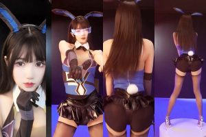 【虎牙 坏空空】可爱反差兔女郎、各种舞蹈，值得收藏【3V】深夜宿舍-仓鼠控的第二选择