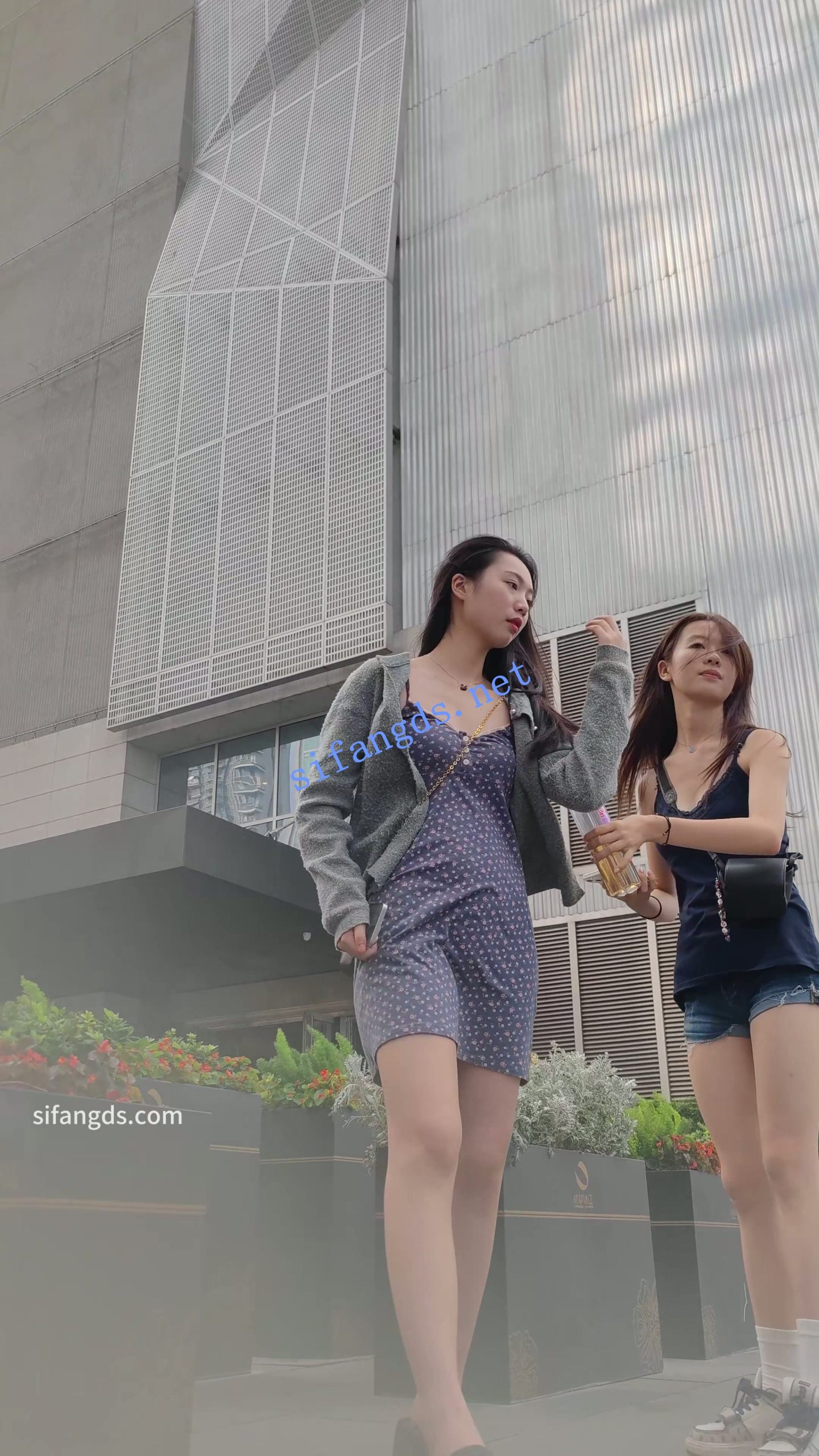 图片[4]深夜宿舍-仓鼠控的第二选择【无在线播放】【CSCD】蓝色印花连衣裙小姐姐和闺蜜逛街，白色内内【1V】【755M】深夜宿舍-仓鼠控的第二选择